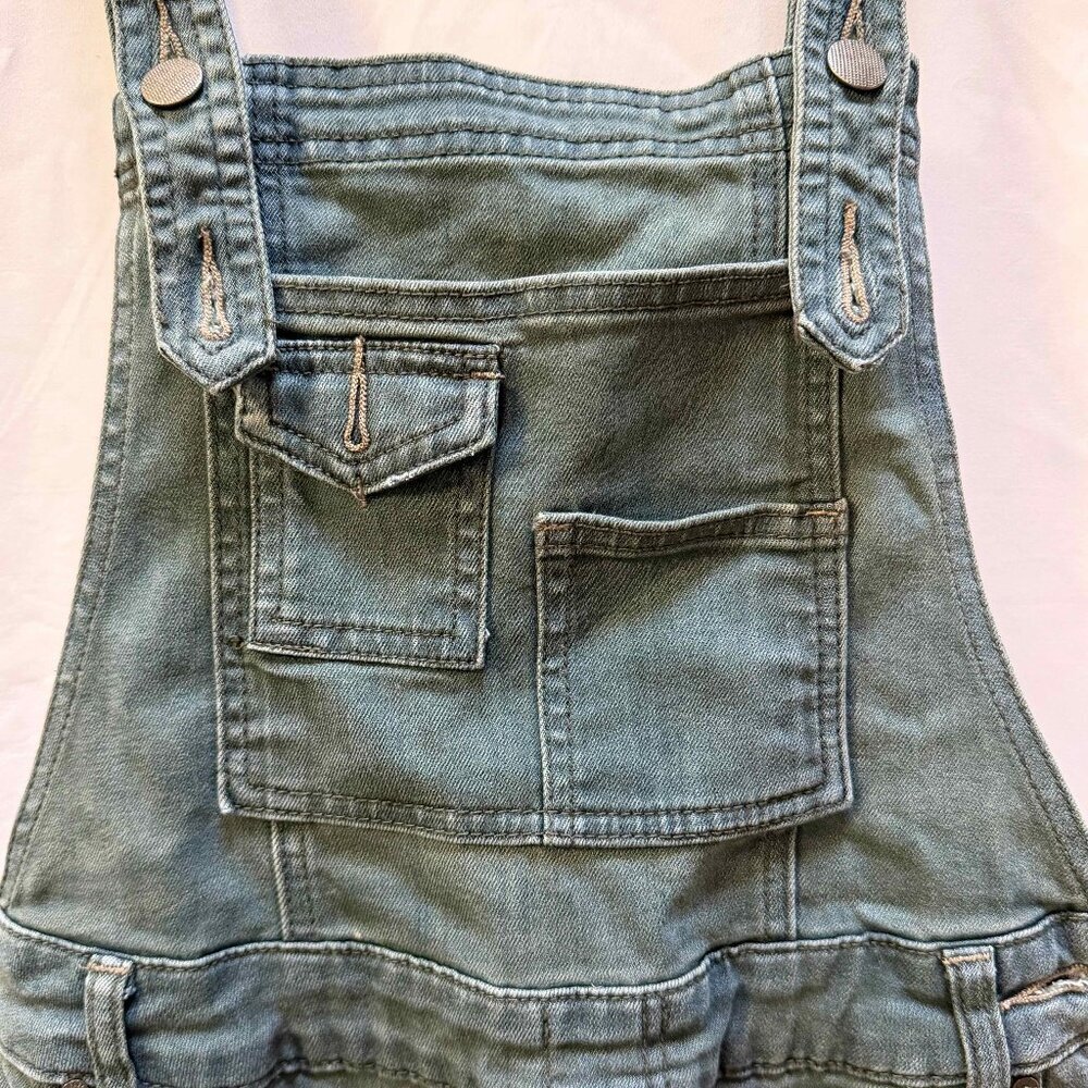 Free People Bohemian Faded Blue Overalls Sz 27 - Picture 4 of 13